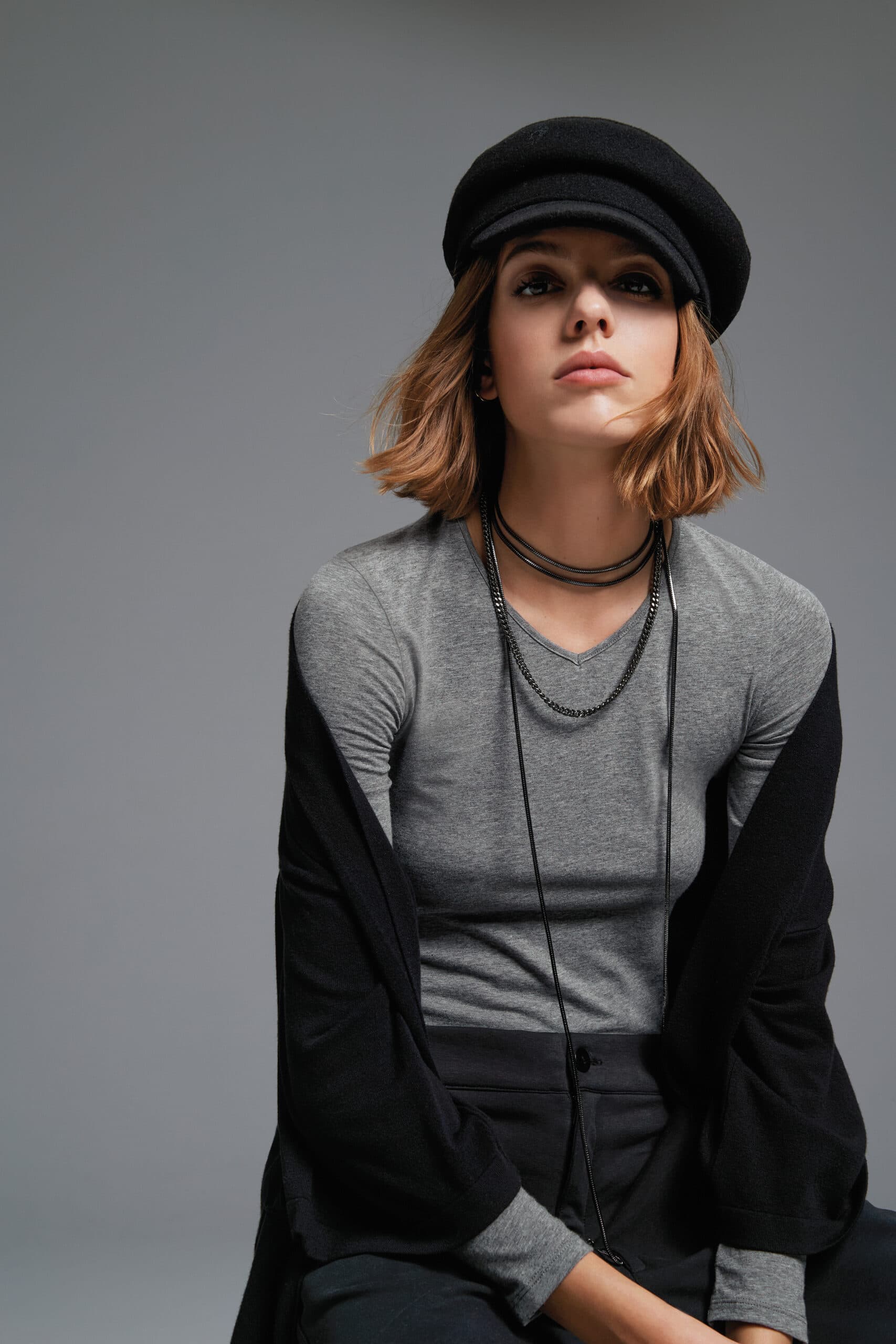 Skön stretchig top — Grey Melange